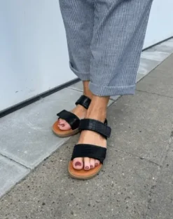 Nature Karen Sort Croco Sandal