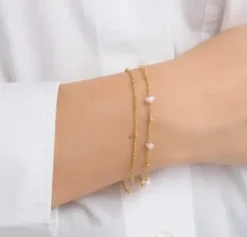 Pure By Nat Guld Armbånd Med Knuder