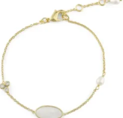Pure Guld Armbånd Med Natursten Og Perler