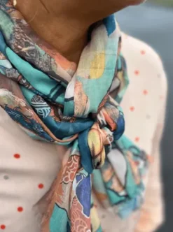Rebekka Brogaard Tørklæde I Multi Farvet Print