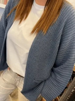 Sorbet Carly Long Blå Cardigan