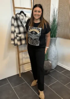 Sorbet Rockstar T-Shirt – Sort/M Guld