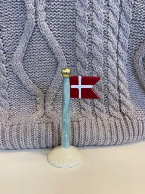 Speedtsberg Lille Flag Grøn med Hvid Prikker Gul Fod