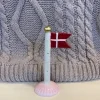 Speedtsberg Lille Flag Mint Med Prikker Og Rosa Fod