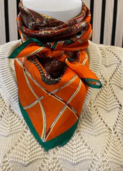 Three M Tørklæde Orange Print