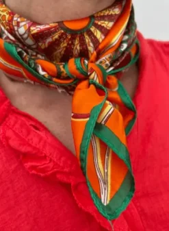 Three M Tørklæde Orange Print