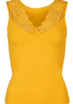 Tim & Simonsen Belen V-Lace Ocher Carry Gul Top