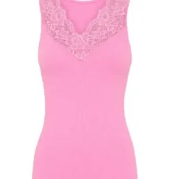 Tim & Simonsen Belen-V Lace Top Macaron/Lyserød