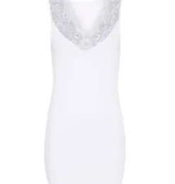Tim & Simonsen Plus Size Hvid Belen-V Blondetop