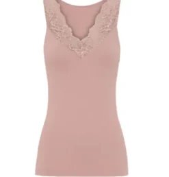 Tim & Simonsen Plus Size Rosa Antico Belen-V Lace Top